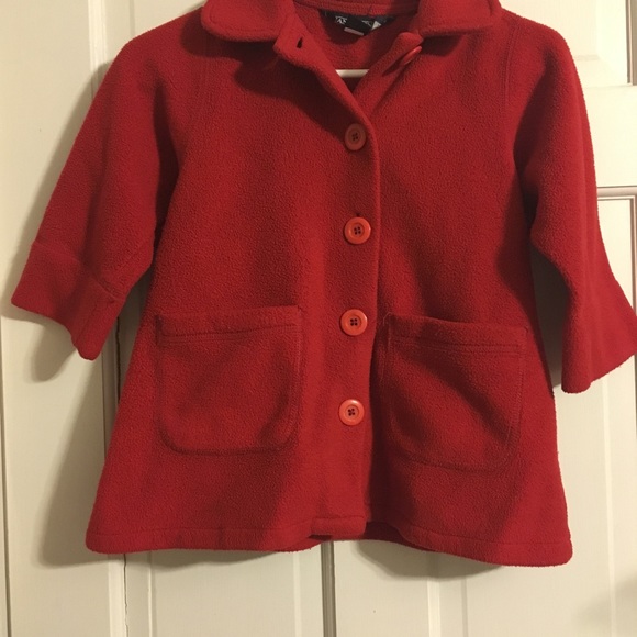 Child’s lands end button down Fleece Jacket - Picture 1 of 4